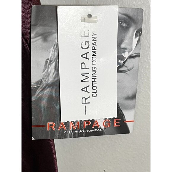 Rampage Silky Tank L Red Babydoll Festive Artsy Preppy Y2K Holiday Classic Chic - Picture 6 of 10